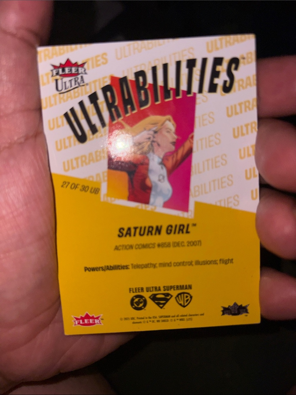 Saturn Girl Ultrabilities Trading Card